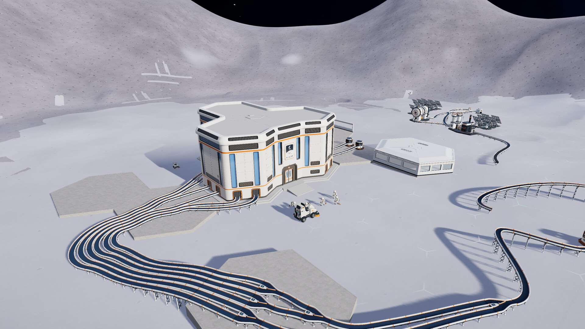 Moon Sweepers co-op crew working the lunar surface together